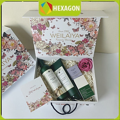 Set quà tặng cao cấp WEILAIYA: Cặp dầu gội xả gừng tươi cho da dầu - Giúp làm sạch dầu, tóc phồng, sạch gàu, giảm rụng tóc và thúc đẩy mọc tóc