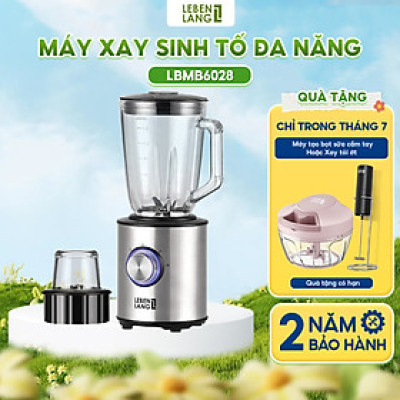 Máy xay sinh tố LEBENLANG gồm 2 cối xay tích hợp bình chứa dung tích 1,5l, công suất 800W, model LBMB6028 - hàng chính hãng