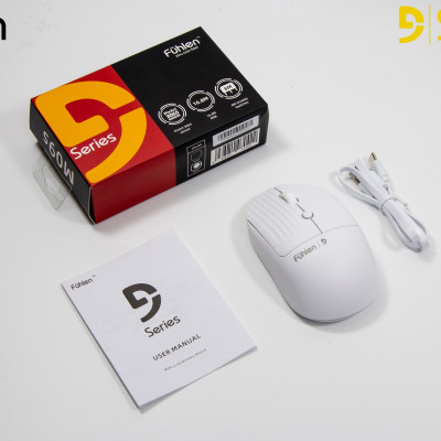 Chuột không dây Pin sạc led RGB Fuhlen M09s - Siêu bền, pin 600 mAh, Bh 2 năm- Hàng chính hãng