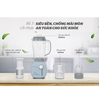 Máy Xay Sinh Tố Đa Năng Sunhouse SHD5312B - Hàng Chính Hãng