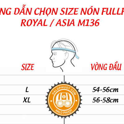 Mũ Bảo Hiểm Fullface Chính Hãng ROYAL M136