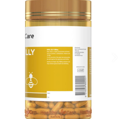 Sữa Ong chúa Healthy Care Royal Jelly Úc Hỗ trợ đẹp da, làm chậm quá trình lão hóa, giảm nám, tàn nhanh, tăng sức khỏe tổng thể - OZ Slim Store