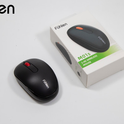 Chuột không dây Fuhlen M01s Pin trâu, siêu nhạy, bảo hành Ninza 24 tháng, tặng kèm pin- Hàng chính hãng