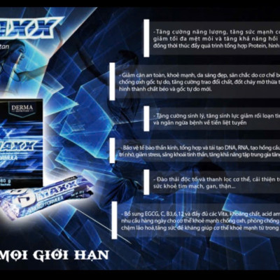 DMAXX thức uống bổ sung vitamin năng lượng có đường DAMODE 66 gói màu xanh mỗi gói 22gr