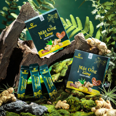 Mật ong Gừng HONECO 15 gói x 15g