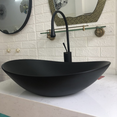 CHẬU LAVABO THUYỀN ĐEN TUYỀN GRVL 0990