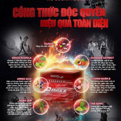 DMAXX thức uống bổ sung vitamin năng lượng không đường DAMODE 68 gói màu đỏ mỗi gói 2,2gr