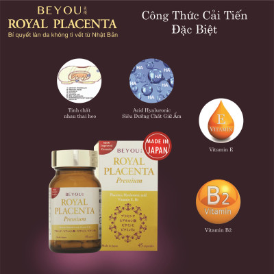 Thực phẩm chức năng trắng da, giảm sạm, nám, tàn nhang Beyou Royal Placenta