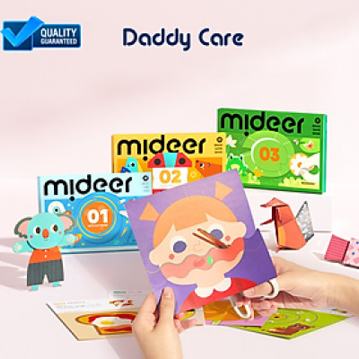 Giấy Màu Thủ Công Origami, Cắt dán 3 Cấp Độ, Đồ Chơi thủ công Cho Bé