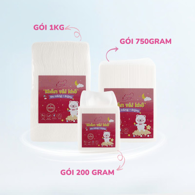 Khăn vải khô đa năng Enjoy cực mềm tiện lợi cho mẹ và bé 200g cao cấp 100%