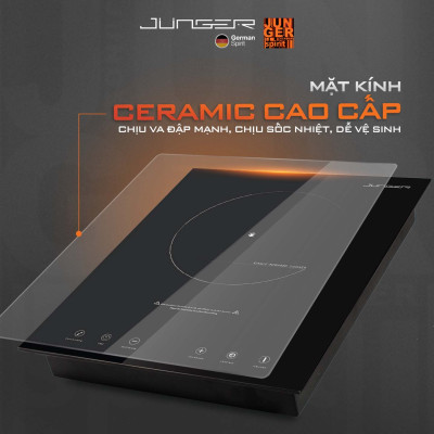 Bếp đơn hồng ngoại JUNGER IS-19 2000W Không kén nồi Hàng Chính Hãng Bảo Hành 12 Tháng