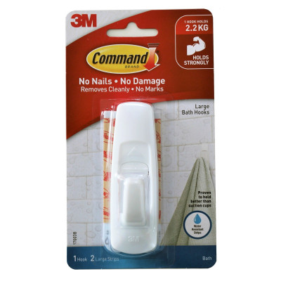 Móc Treo Kiểu Vuông Command 3M Chống Thấm Nước 2kg vỉ 1 cái