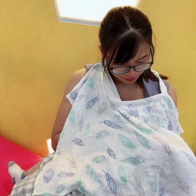 Khăn che bú vải sợi tre cho bé Mamaru MA-CB01 - Diệt khuẩn, hút ẩm tốt, kháng tia UV