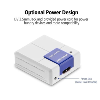 Ugreen UG4022440224TK Màu Trắng Bộ chuyển đổi VGA sang HDMI chuẩn 1.4 cao cấp - HÀNG CHÍNH HÃNG