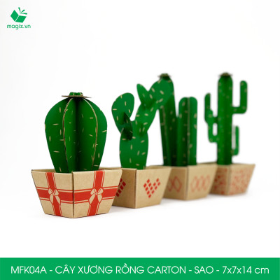 MFK04 - Cây xương rồng lắp ráp bằng giấy carton để bàn trang trí, bộ xếp hình sáng tạo - Nhiều mẫu