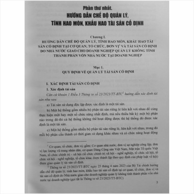 Sách Hướng Dẫn Chế Độ Quản Lý, Tính Hao Mòn, Khấu Hao Tài Sản Cố Định tại Cơ Quan, Tổ Chức, Đơn Vị và Doanh Nghiệp - V2298T