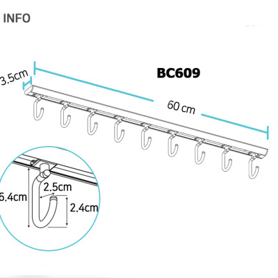 Móc treo tủ bếp, tủ quần áo Wellex BC609