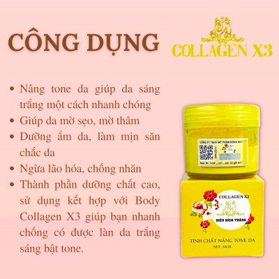 Kem DưỡngTrắng Da Toàn Thân Body Collagen X3 Luxury Kem Body Dưỡng Ẩm Trắng Da Đông Anh Chính Hãng 250g