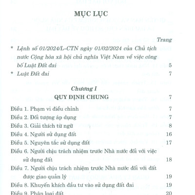 Luật Đất Đai (Sửa đổi, bổ sung năm 2024)