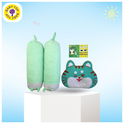 Gối Đôi Con Sâu BabyTop (25x32)( 13x43)cm x 2 ( Màu và họa tiết ngẫu nhiên )