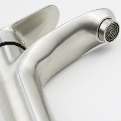 Vòi Lavabo nóng lạnh điếu cao 30cm Inox SUS 304 Eurolife EL-ORCHID 03 (Trắng vàng)