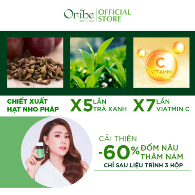 Combo 3 Viên Uống Đẹp Da Oribe Hỗ Trợ Sáng Da Mờ Thâm Nám Hộp 30 viên