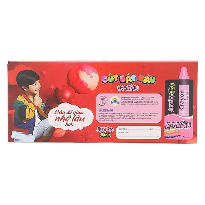 Hộp Bút Sáp 24 Màu Thiên Long Jumbo CR-C036