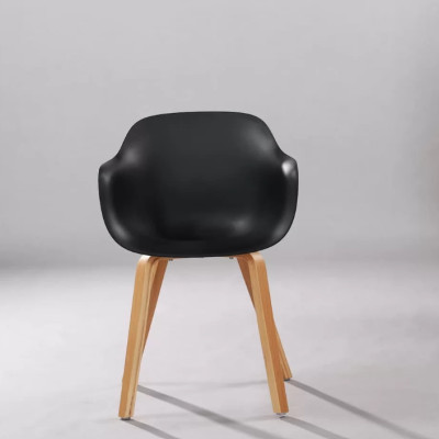 Ghế nhựa chân gỗ nhập khẩu Tundo cao cấp JNST 3048CT hàng thiết kế 55 x 49 x 82 cm