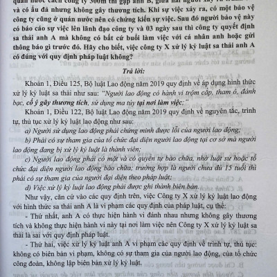 500 Câu hỏi Và Tình Huống Giải Các Vướng Mắc Tranh Chấp Lao Động Theo Bộ Luật lao Động Năm 2019