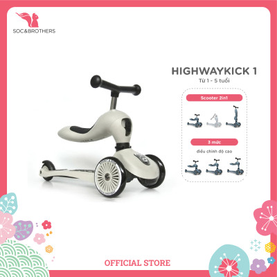Xe scooter trẻ em Scood And Ride Highwaykick 1 - Màu Ash