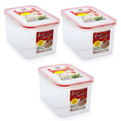 Bộ 03 hộp thực phẩm inomata 1300ml hàng nội địa Nhật Bản No.1853#