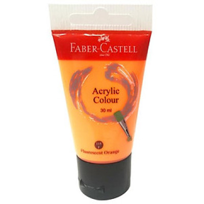 Tuýp Màu Vẽ Acrylic 30ml Fluorescent Orange (Cam Neon)