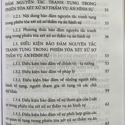 Bảo Đảm Nguyên Tắc Tranh Tụng Trong Phiên Toà Xét Xử Sơ Thẩm Vụ Án Hình Sự Ở Việt Nam Hiện Nay