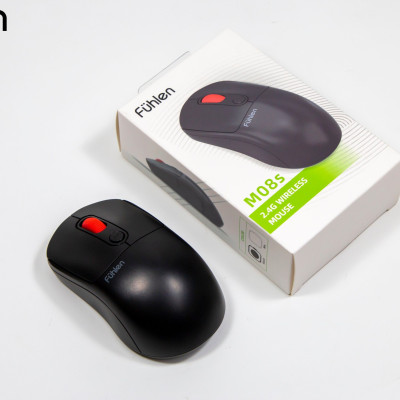 Chuột không dây Fuhlen M08s siêu bền, DPI 1600, bảo hành hãng Ninza 24 tháng, Tặng kèm pin- Hàng chính hãng
