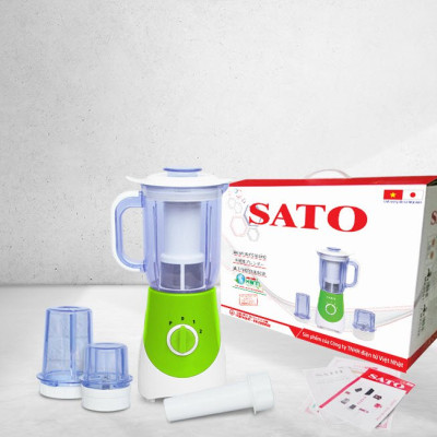 Máy xay sinh tố đa năng Sato ST-MX1101 1.4L - Công suất 300W, 4 lưỡi giúp xay nhuyễn bằng inox không gỉ, nhựa ABS an toàn chịu lực tốt, an toàn, tháo lắp dễ dàng - Miễn phí vận chuyển toàn quốc - Hàng chính hãng