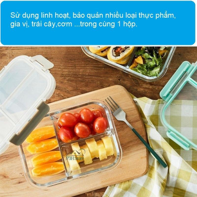 Hộp thủy tinh chia ngăn Lock&Lock Glass Food Container dung tích từ 860ml đến 1040ml LLG456 LLG457 LLG458