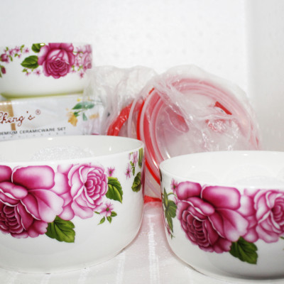 Bộ 3 Thố Sứ Cao Cấp Có Nắp Đậy