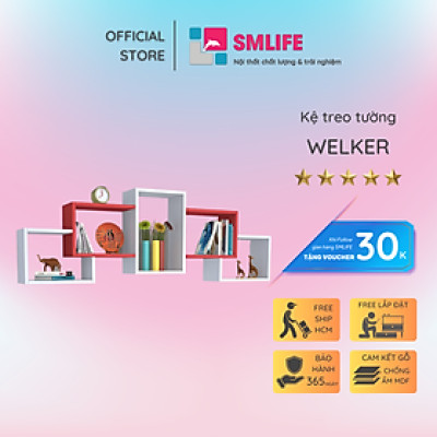 Kệ trang trí phòng khách gỗ công nghiệp SMLIFE Welker