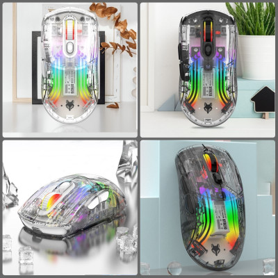 Chuột Led Không Dây Bluetooh Pin sạc XYH20 trong suốt , Chống ồn , đa kết nối nhiều thiết bị hàng nhập khẩu