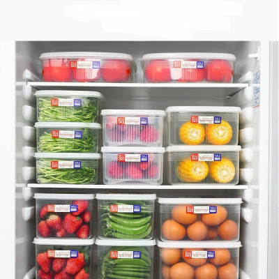 Combo 02 hộp nhựa cao cấp bảo quản thực phẩm Nakaya hình chữ nhật - Nội địa Nhật Bản