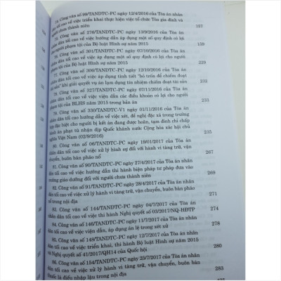 Hệ Thống Công Văn Hướng Dẫn Nghiệp Vụ Của Tòa Án Nhân Dân Tối Cao Trong Lĩnh Vực Hình Sự và Tố Tụng Hình Sự từ năm 1987 đến năm 2023 (V2235TP)