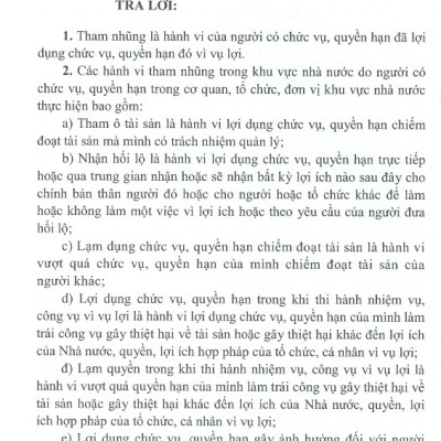 Hỏi Đáp Pháp Luật Về Phòng, Chống Tham Nhũng