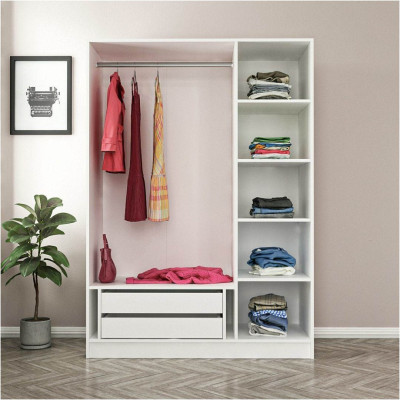 Tủ áo gỗ nhỏ gọn thiết kế phong cách hiện đại SMLIFE Combinos