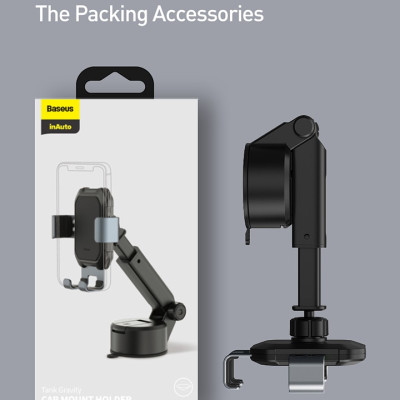 Giá đỡ điện thoại Baseus Tank Gravity Car Mount Holder with Suction Base SUYL - Hàng chính hãng