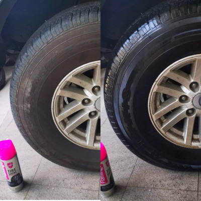 Bình xịt phục hồi và làm sáng bóng la dăng lốp xe, nhựa xe nhập khẩu Flamingo Tire Shine F010
