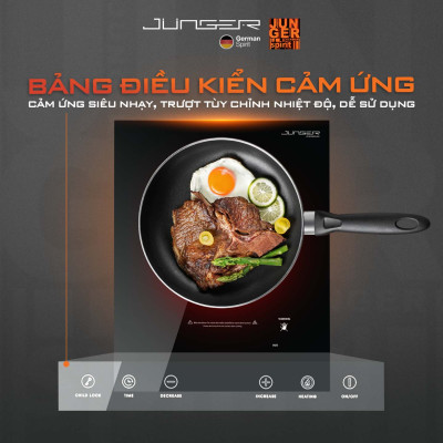 Bếp đơn hồng ngoại JUNGER IS-19 2000W Không kén nồi Hàng Chính Hãng Bảo Hành 12 Tháng