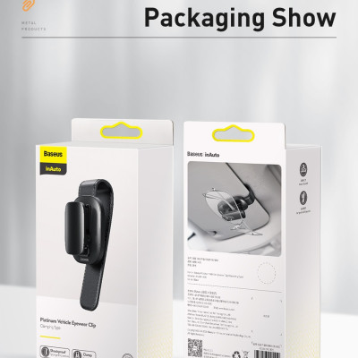 Giá Treo Kính Kẹp Thẻ Hoặc Phụ Kiện Trên Xe Ô Tô Baseus Platinum Vehicle Eyewear Clip (Clamping Type / Paste Type) - Hàng Chính Hãng