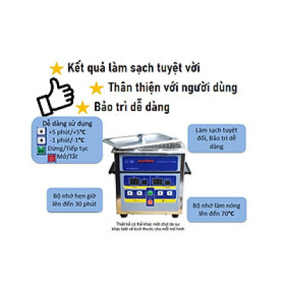 Bể rửa siêu âm Alstron  ALD-40050-07H (50W 0.7 Lít) – Chậu rửa siêu âm – ALD Series Ultrasonic Cleaner – Alstron Việt Nam