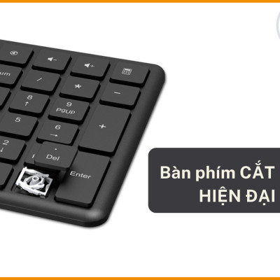 Bàn phím văn phòng có dây HAVIT KB252 Full-size 108 phím Cổng USB 1.5m Đen Hàng Chính Hãng