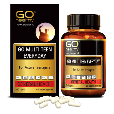 GO MULTI TEEN EVERYDAY 60 VIÊN- Viên uống cho tuổi teen nhập khẩu chính hãng GO Healthy New Zealand